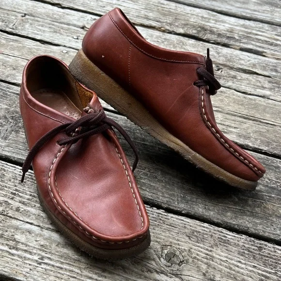 Clarks | Shoes | Vintage Clarks Wallabees Cognac Ankle Boots  display picture 1